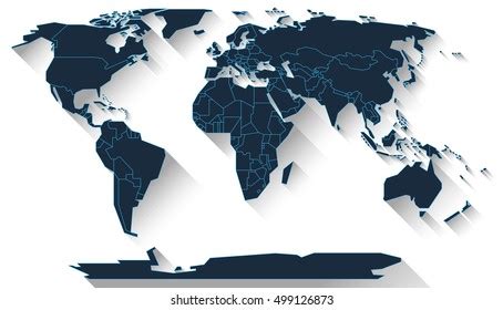 World Map Basic Shapes All Continents Stock Illustration 499126873 ...