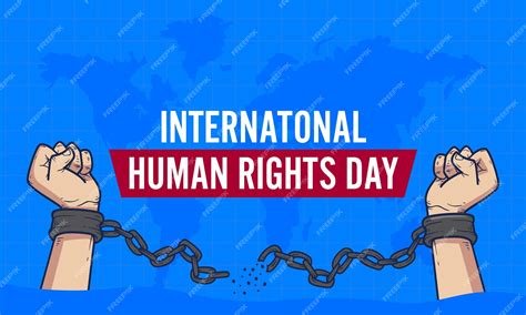 Premium Vector Human Rights Day Poster Template Design