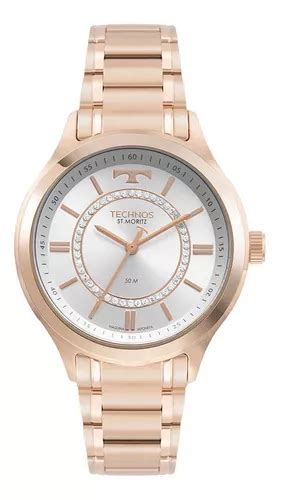 Reloj Technos St Moritz Ros Original Para Mujer Con Fondo Nfe Color