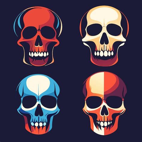 Premium Vector Unique Human Skulls Vector Illustrations Graphic Assets