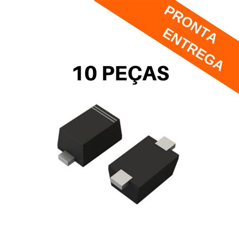 Kit 10 peças Diodo Supressor CPDH5V0P HF SMD SOD 523 2 Diodo Achei