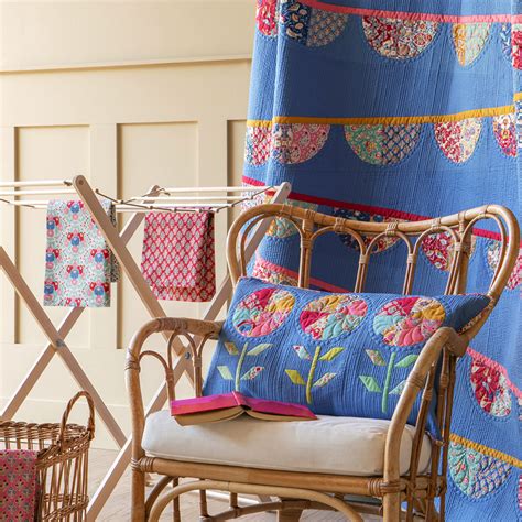 Tilda Jubilee Bunting Quilt In Cornflower Blue