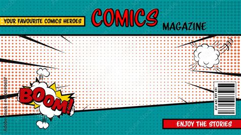 Comic Book Overlay Stock Template | Adobe Stock