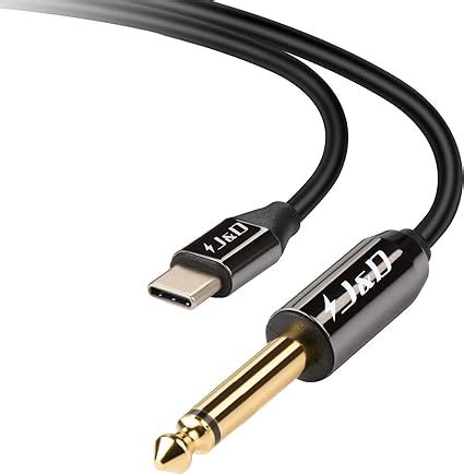 J D USB C To 6 35mm 1 4 Inch TS Audio Cable Gold Amazon Co Uk