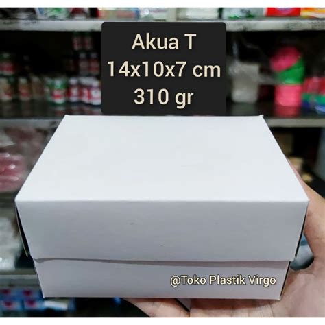 Jual Box Kardus Dus Snack Kue Makanan X X Cm Aqua T Putih