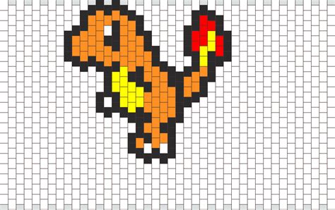 8 Bit Charmander Grid