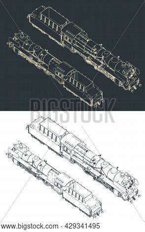 Steam Locomotive Vector & Photo (Free Trial) | Bigstock