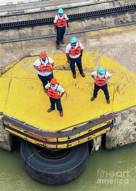 Panama Canal Workers Photograph by Kenneth Lempert - Fine Art America