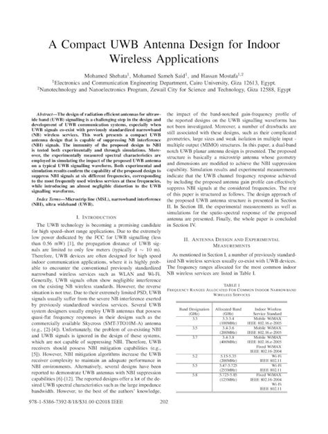 (PDF) A Compact UWB Antenna Design for Indoor Wireless Applications A Compact UWB Antenna Design ...