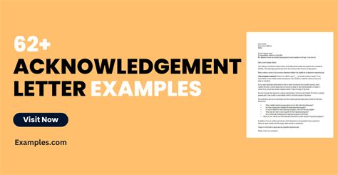 Acknowledgement Letter Examples Format Pdf