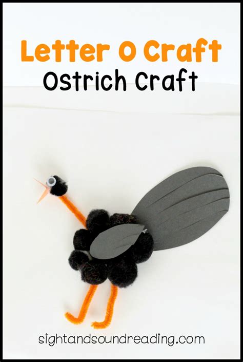 Letter O Craft: Ostrich Craft