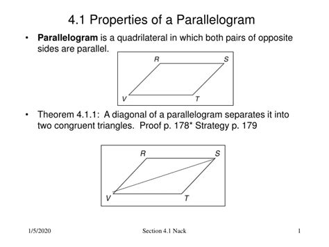 Ppt 41 Properties Of A Parallelogram Powerpoint Presentation Free