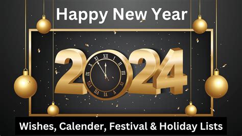 Happy New Year 2024 Wishes New Year Greetings Calendar Festival