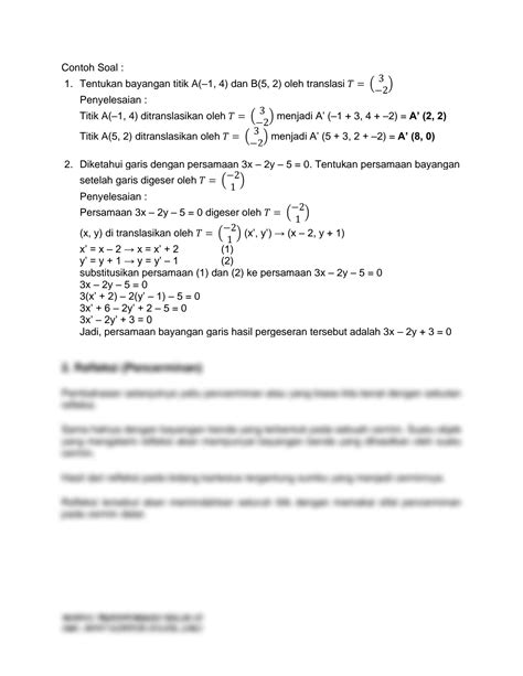 Solution Modul Transformasi Geometri Studypool