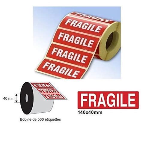 Etiquettes De Signalisation Fragile Rouleau De Ex Etiquetage