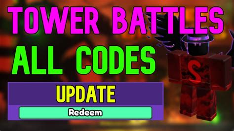 All Tower Battles Codes Roblox Tower Battles Codes July 2023 Youtube