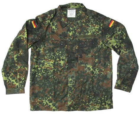 CLEARANCE - Flecktarn Camouflage German Army Shirt/Jacket - NEW Unissu