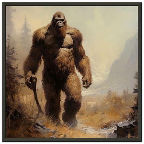 Bigfoot Art Print Museum Quality Matte Paper Metal Framed Poster Sold