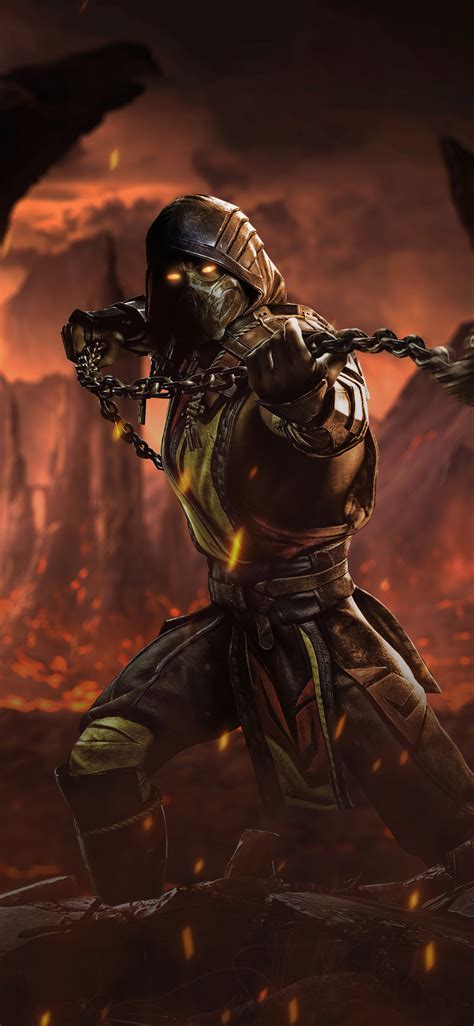 1125x2436 Mortal Kombat Scorpion 5k Iphone Xsiphone 10iphone X Hd 4k Wallpapers Images