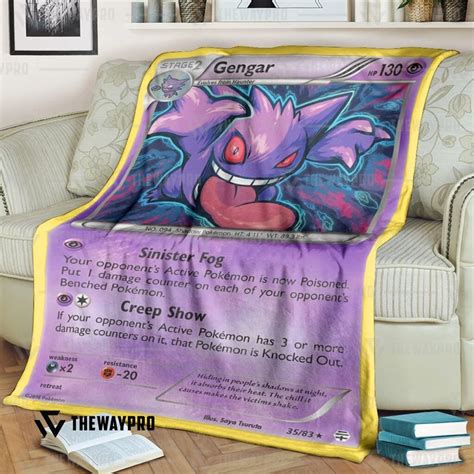 Anime Pokemon Gengar Vmax Fusion Strike Blanket Hot Sale 2024