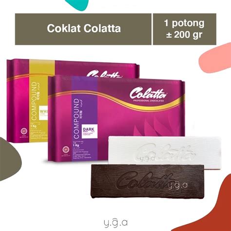 Jual Coklat Colatta Dark White Compound REPACK 200gr 1 Potong