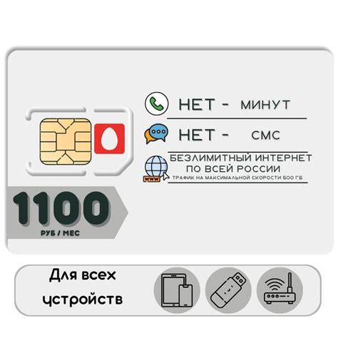 Sim карта Комплект Сим карта Безлимитный интернет 1100 месяц 500ГБ для