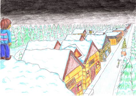 20.Snowdin Town by SadenliftsArt on DeviantArt