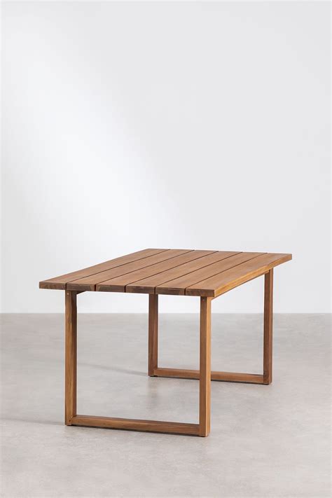 Mesa De Comedor Rectangular En Madera De Acacia X Cm Saveria Sklum