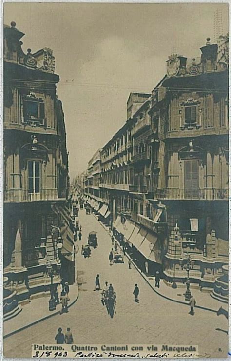 Cartolina D Epoca Palermo Citt Quattro Cantoni Europe