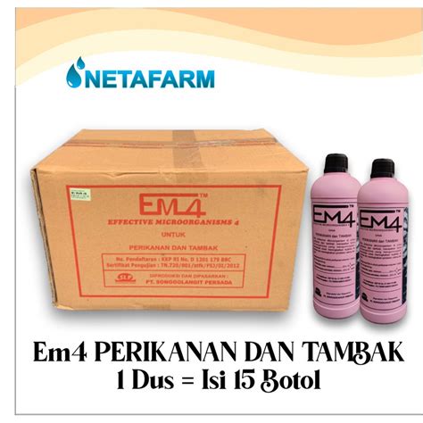 Jual EM4 Perikanan Dan Tambak 1 Liter 1 Kardus Isi 15 Botol