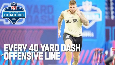 Every Offensive Lineman's 40 Yard Dash! - YouTube