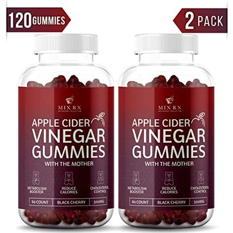 (2 Pack | 120 Gummies) Organic Apple Cider Vinegar Gummies with The ...