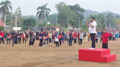 Senam Bersama Pegawai Pemkab Bangka Harus Selalu Sehat Dan Bugar