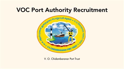 VOC Port Authority Recruitment 2025: Senior Consultant