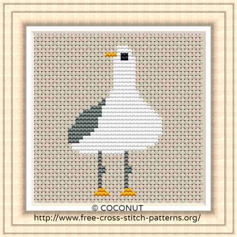 BIRD 3 FREE AND EASY PRINTABLE CROSS STITCH PATTERN Free Cross