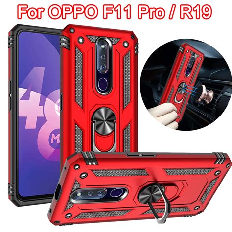 Funda A Prueba De Golpes Para Oppo F11 Pro Soporte De Anillo Magnético Funda De Teléfono Para