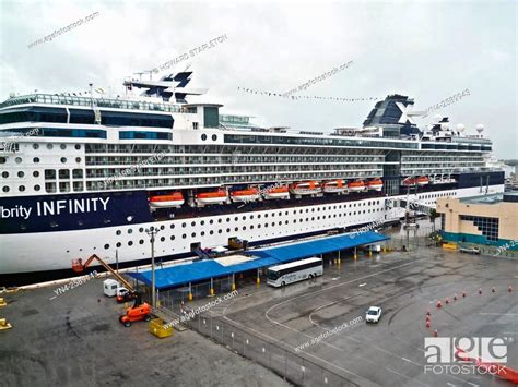 Cruise Ship Celebrity Infinity Docked At The Port Everglades Cruise