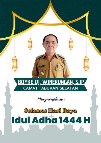 Camat Tabukan Selatan Boyke Dj Winerungan Sip Mengucapkan Selamat Hari