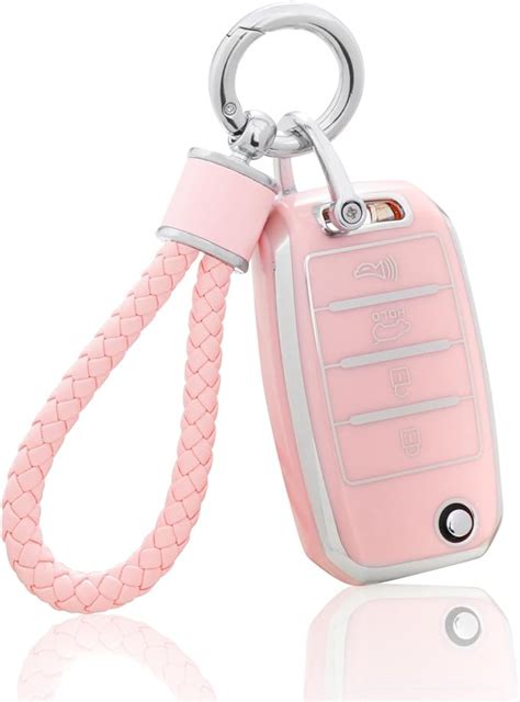 Amazon YO YOYE For Kia Key Fob Cover With Keychain Pink Soft TPU