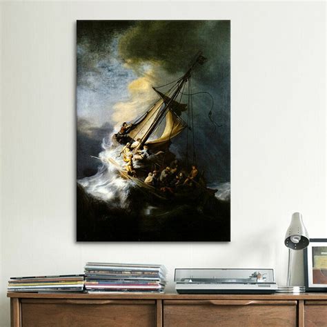 iCanvas 'The Storm on The Sea of Galilee' by Rembrandt Painting Print ...