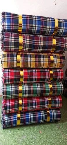 Cotton Multicolor Check Mattress Cover Fabric Gsm At Rs Meter