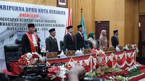 50 Anggota DPRD Surabaya Periode 2024 2029 Resmi Dilantik Adi