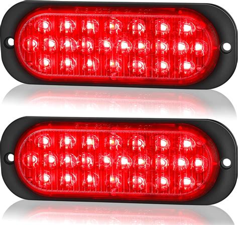 Amazon LINKITOM 6 Inchs Oval Trailer Lights Super Bright Red