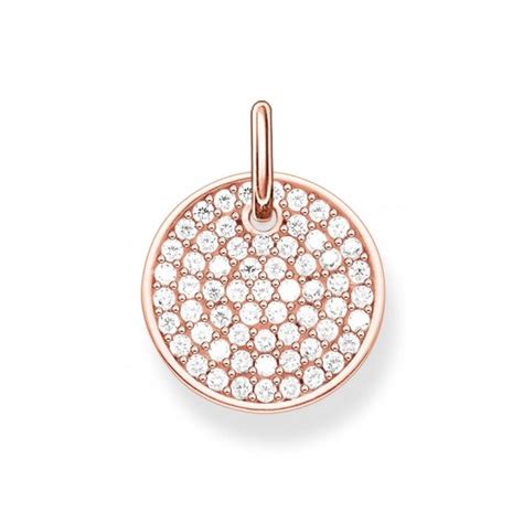 Thomas Sabo Rose Gold Cubic Zirconia Circle Pendant Lbpe