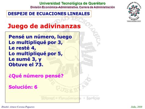 Juego de adivinanzas Pensé un número luego Lo multipliqué por 2 ppt