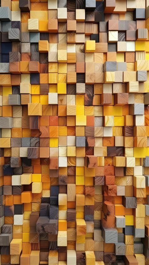 Premium AI Image | A colorful background with wooden blocks