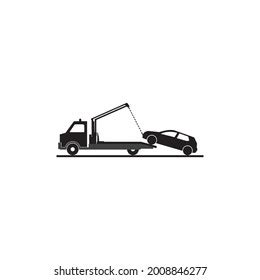 Car Towing Truck Icon Vector Illustration Stock Vector Royalty Free