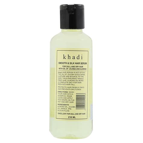 Khadi Smooth Silk Hair Serum With Jojoba Oil 210ml Eco Farm Naturals