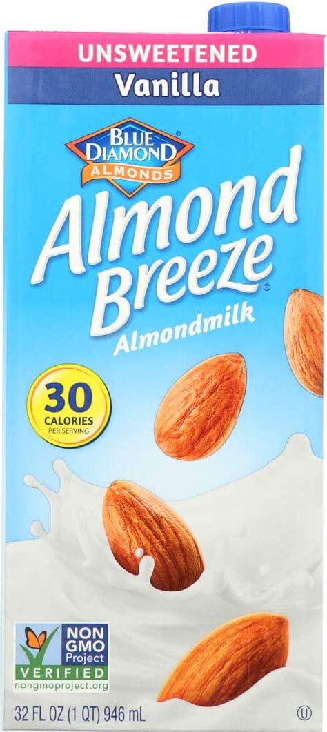 Blue Growers Almond Breeze Almond Milk Unsweetened Vanilla 32 Oz Pack Of 2 By Blue