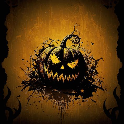 Premium Ai Image Weathered Pumpkin Glow Embracing The Spooky Season